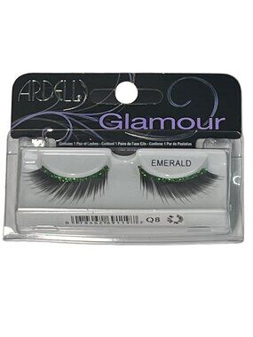 Ardell Glamour Emerald False Eyelashes Green Accent Strip Lashes